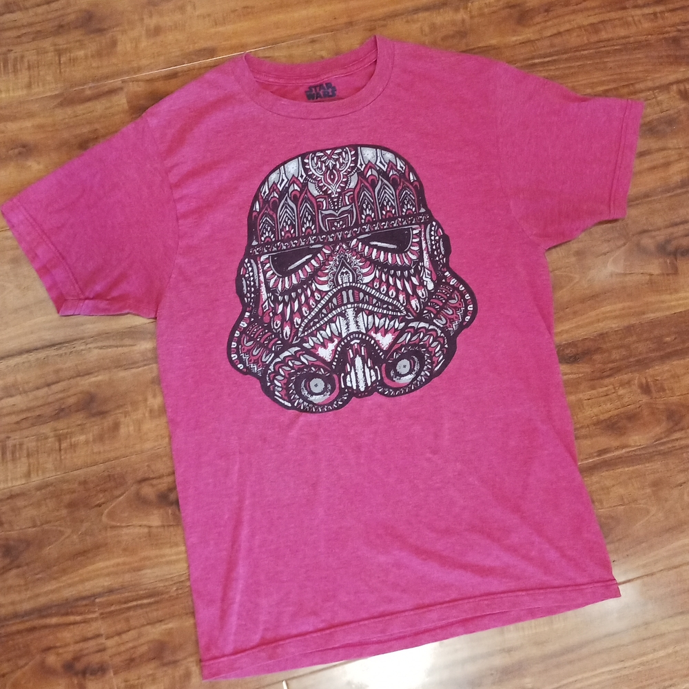 Star Wars Red Sugar Skull Stormtrooper T-Shirt, M
